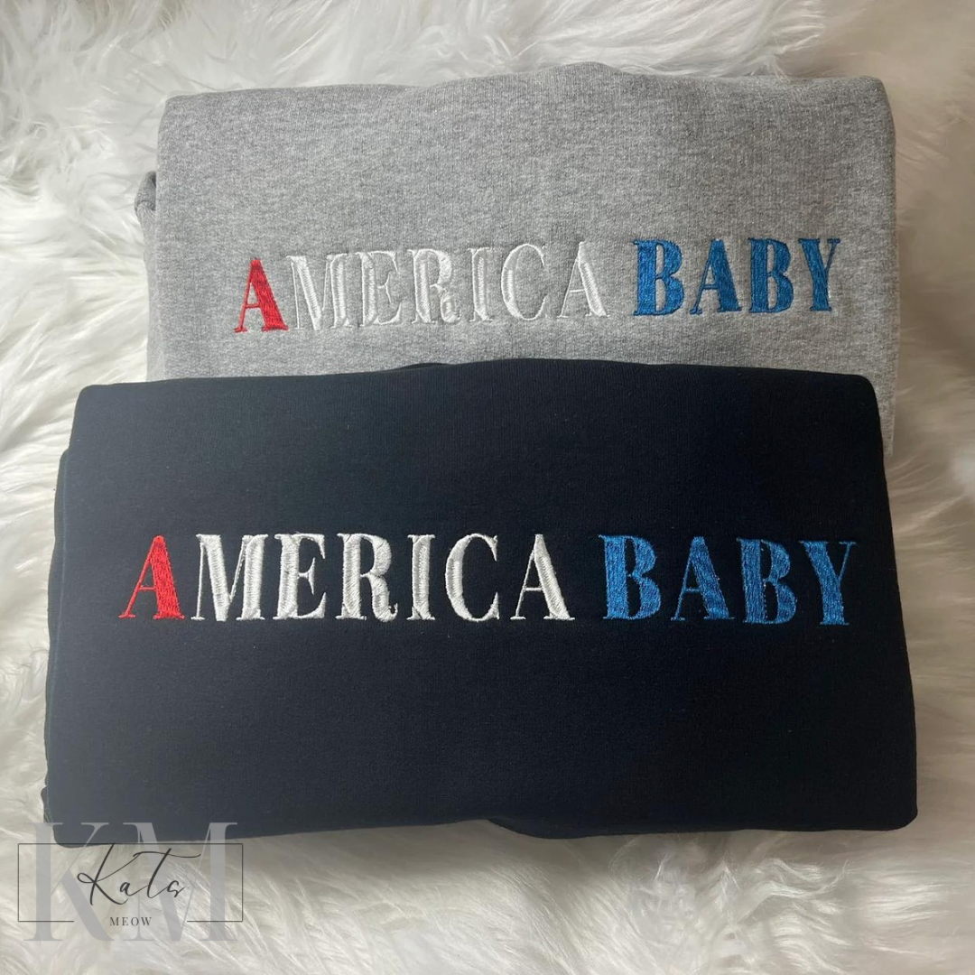 America Baby Embroidered Sweatshirt