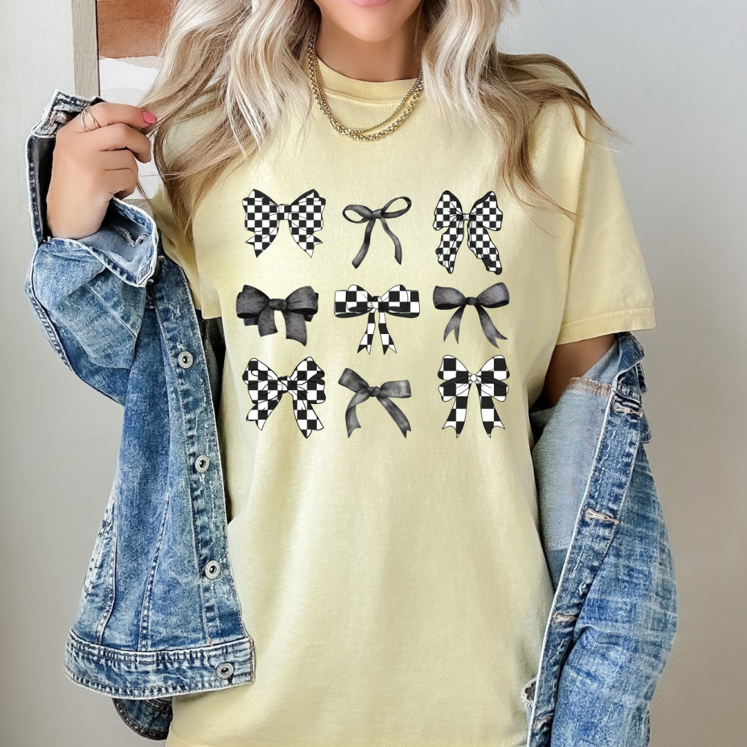 Checkered Bow T-Shirt