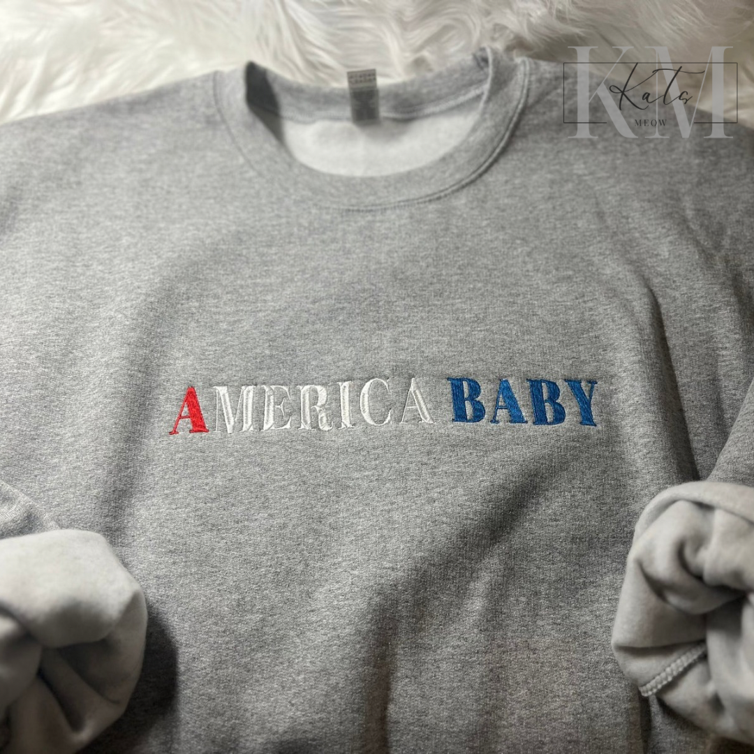 America Baby Embroidered Sweatshirt