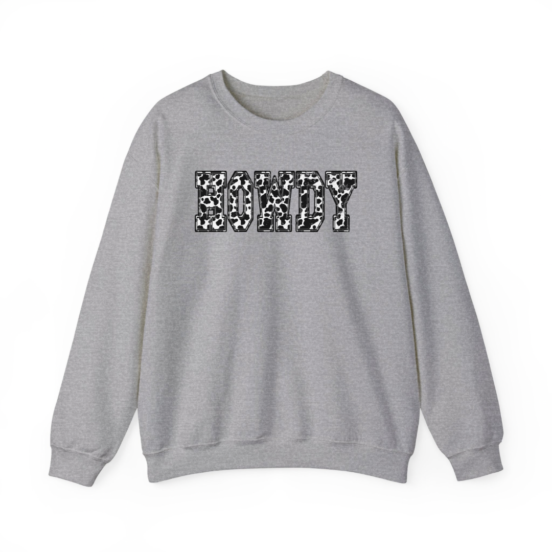 Howdy Cow Print Sweatshirt