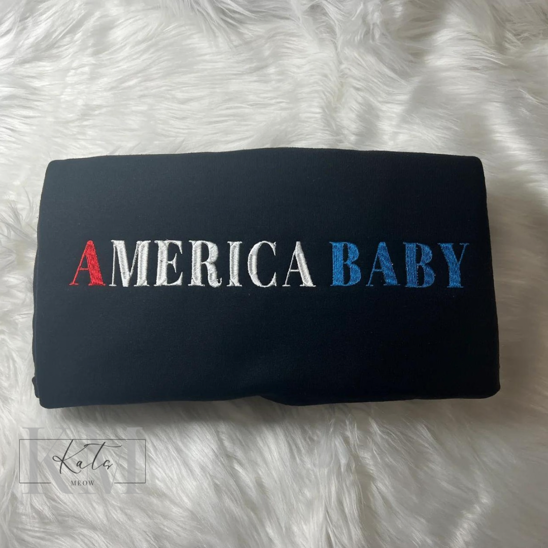 America Baby Embroidered Sweatshirt