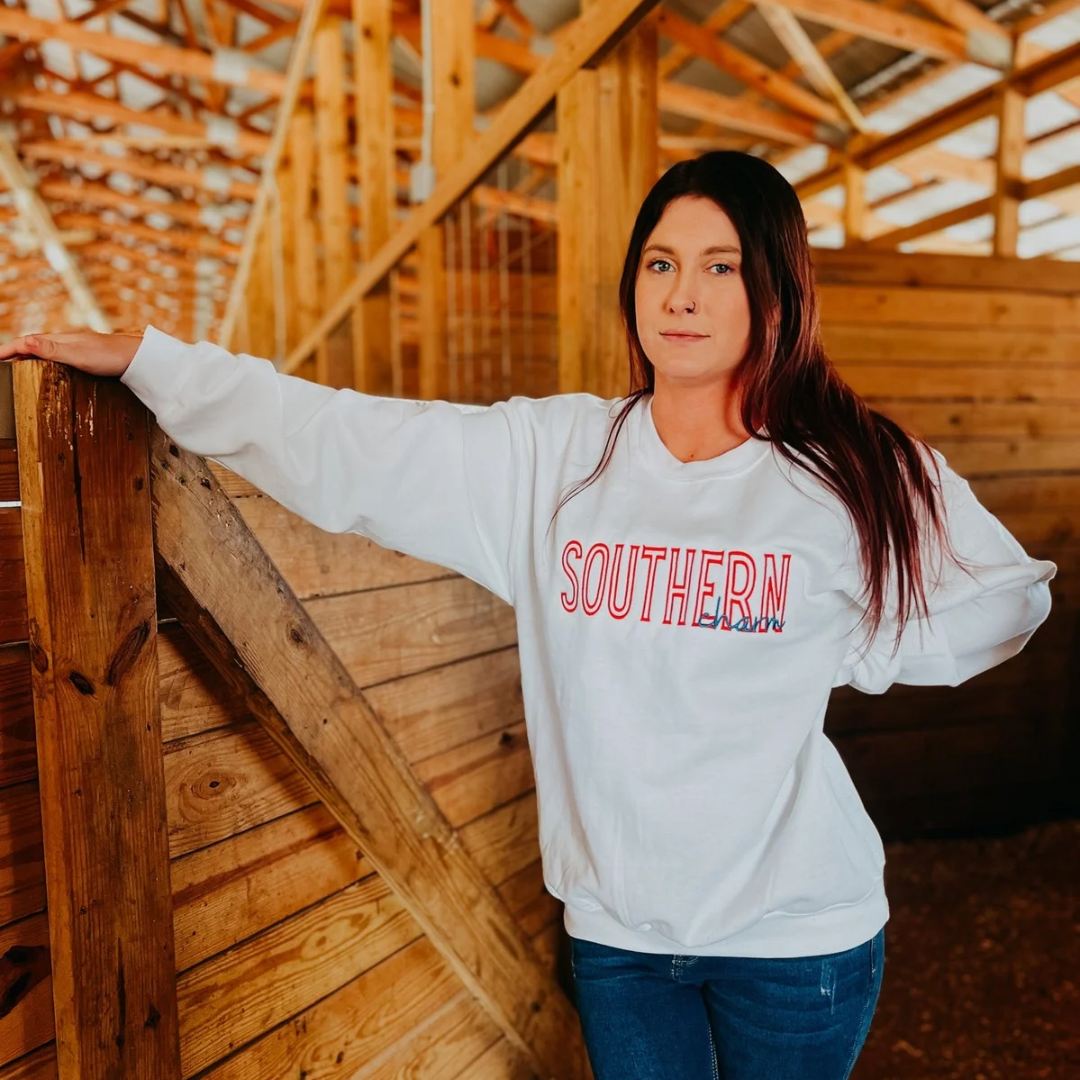 Southern Charm Embroidered Sweatshirt