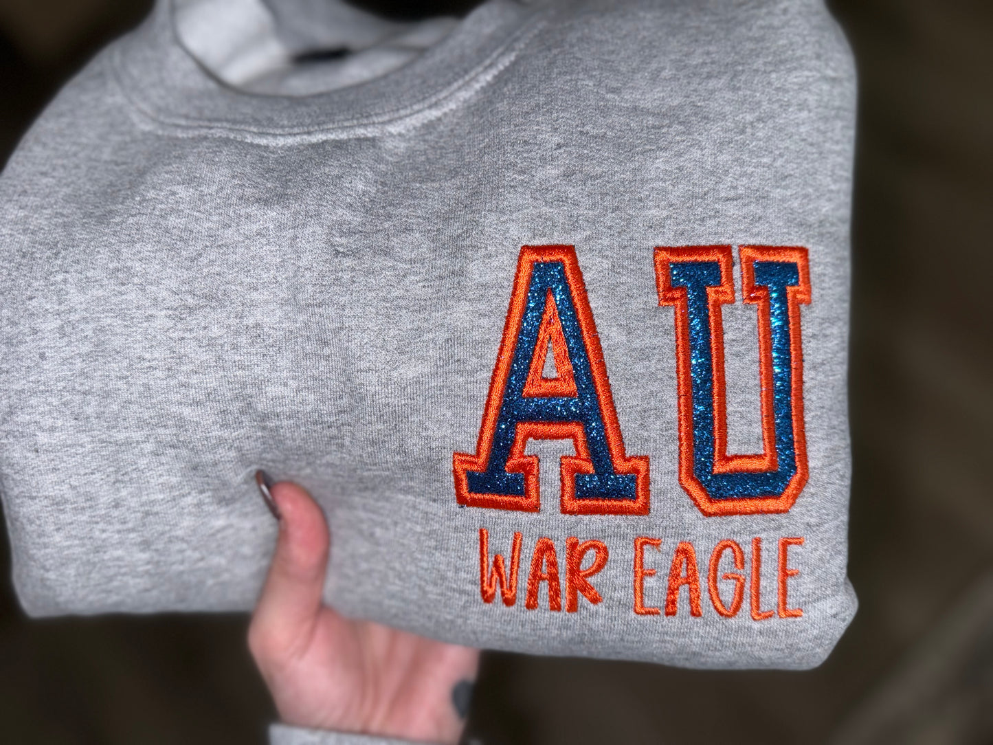 Auburn Tigers War Eagle Pocket Embroidered Sweatshirt