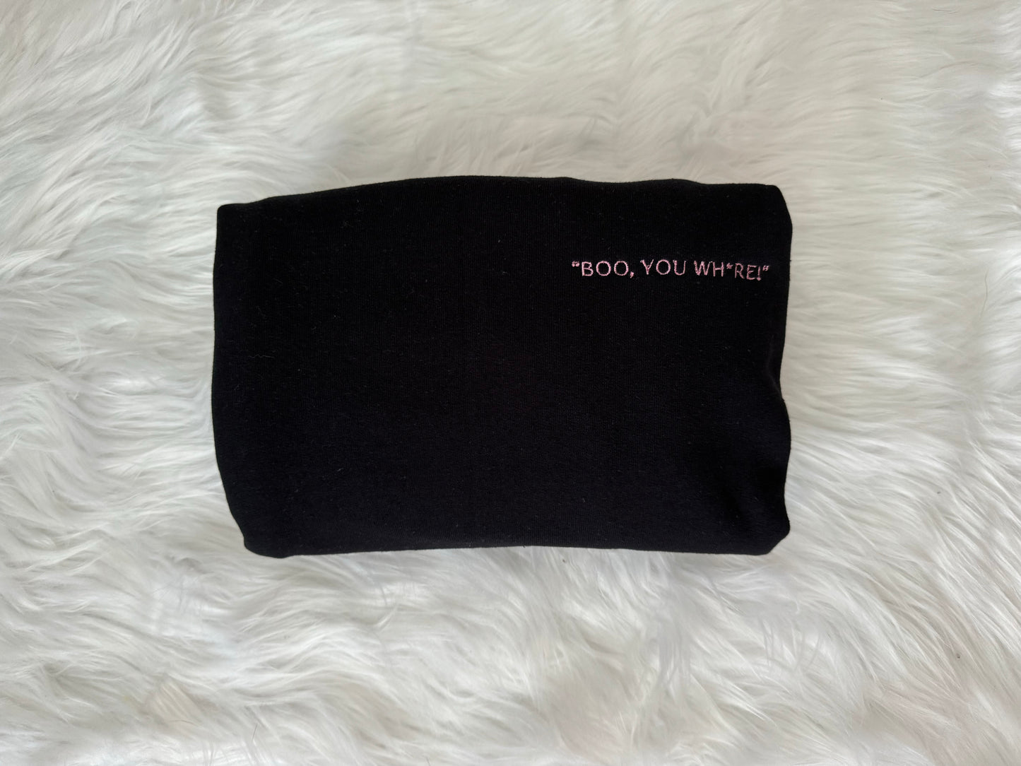 Boo You Embroidered Sweatshirt