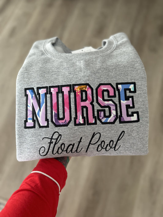 Custom Nurse Embroidered Sweatshirt