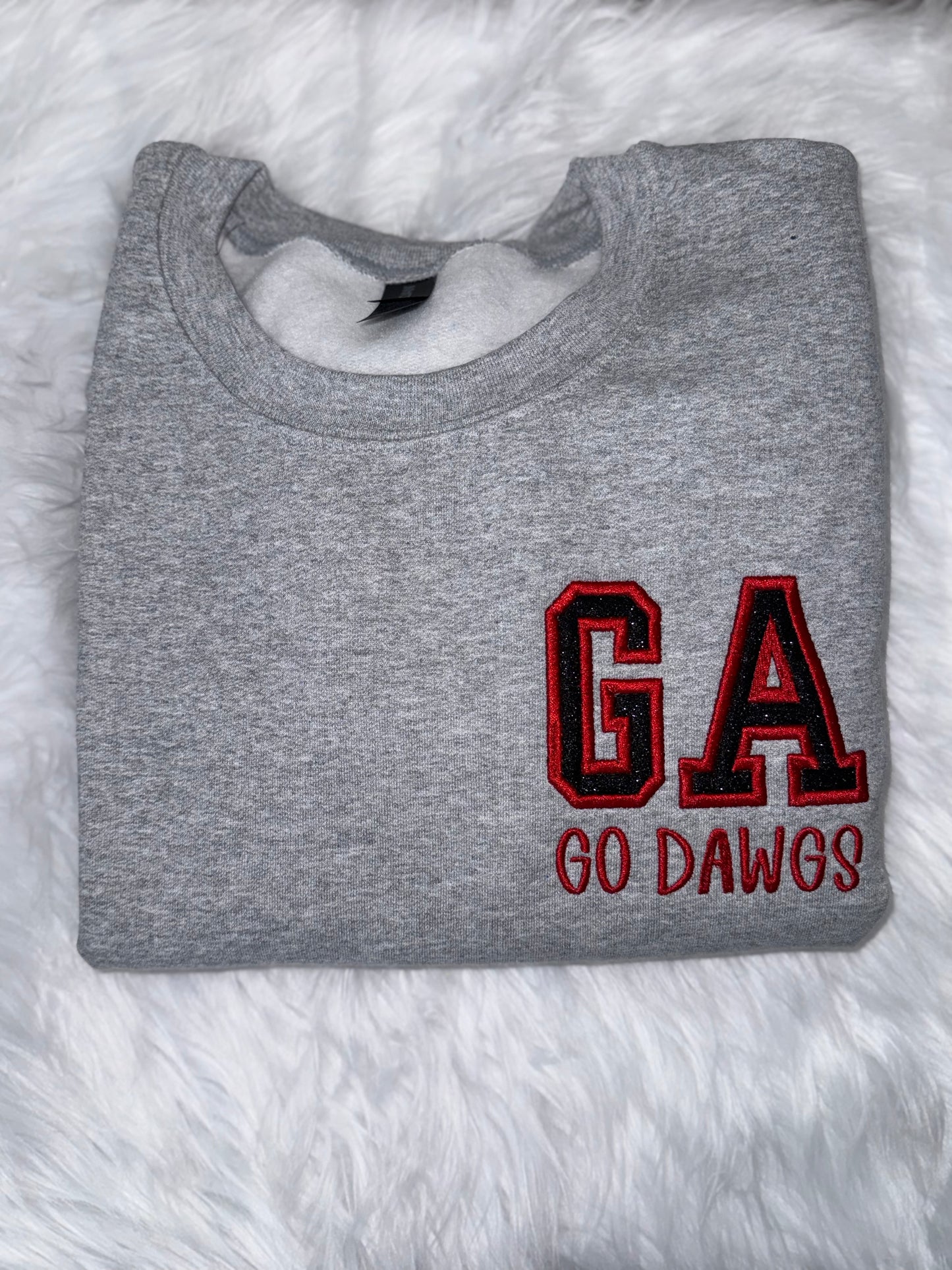 Georgia Bulldogs Go Dawgs Pocket Embroidered Sweatshirt