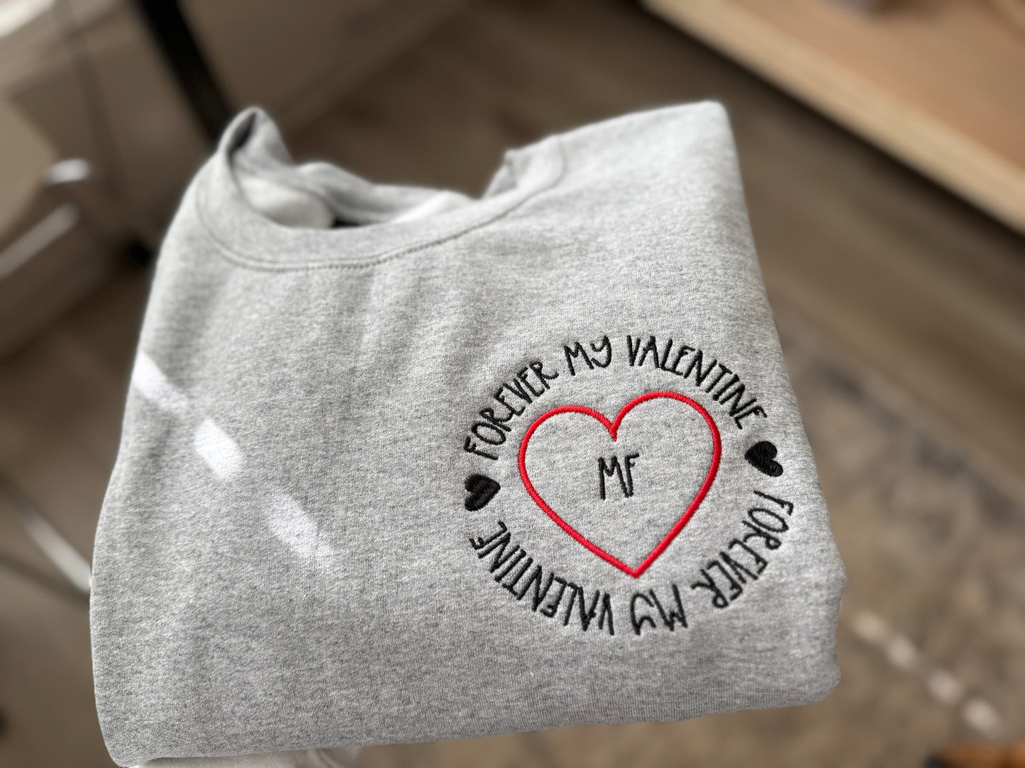 Forever My Valentine Embroidered Sweatshirt