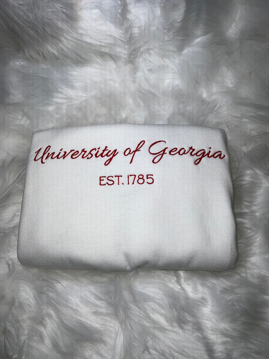 University of Georgia Embroidered Sweatshirt